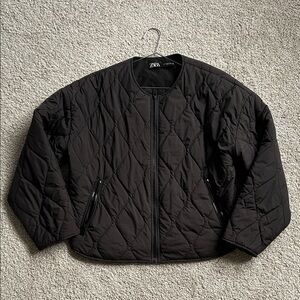 Zara Dark Quilted Jacket
